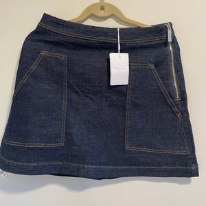 Ted Baker Med, side zip, pocket jean skirt
